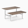 Desky electric Back to Back rectangle Leg Melamine natural walnut desktop