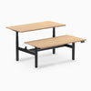 Desky electric Back to Back Round Leg Melamine sublime teak desktop