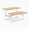 Desky electric Back to Back Round Leg Melamine sublime teak desktop