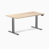 Desky Dual melamine sit stand desk 1500mm classic oak