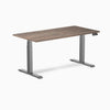 Desky Dual melamine sit stand desk 1500mm natural walnut