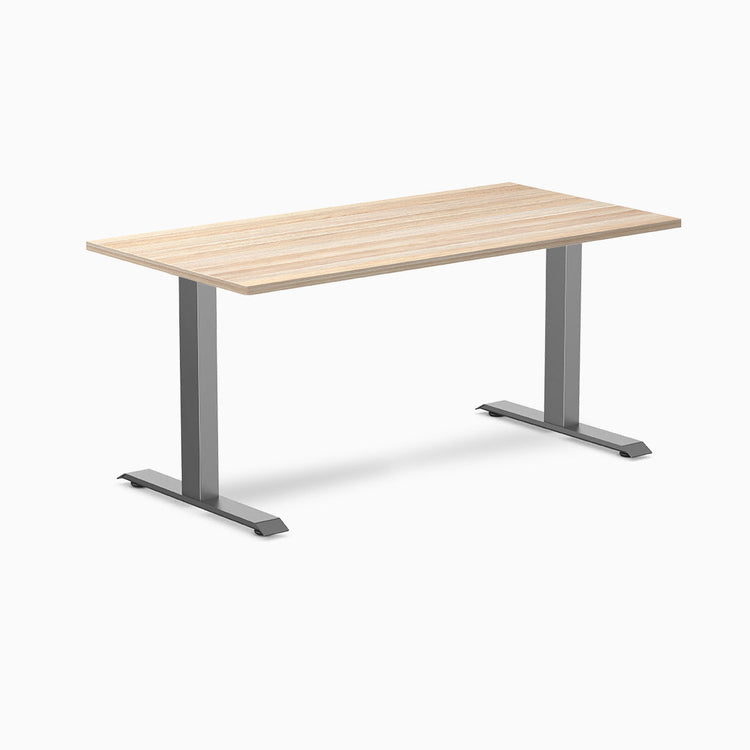 Desky zero melamine desk 1500mm classic oak with space gray legs