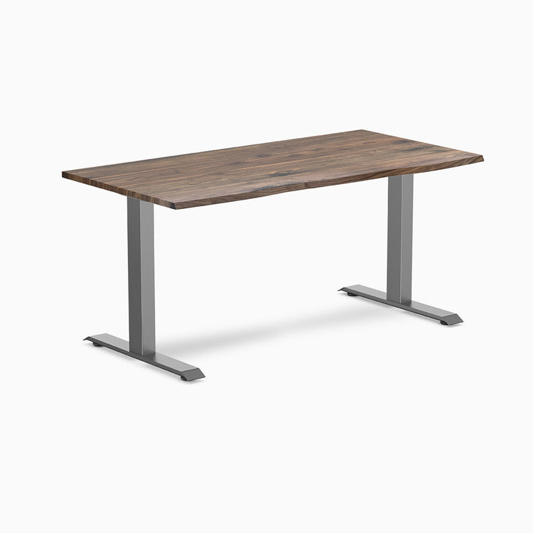 Desky zero hardwood office desk natural walnut 1500mm