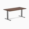 Desky 1500mm rubberwood red walnut fixed desk in space grey