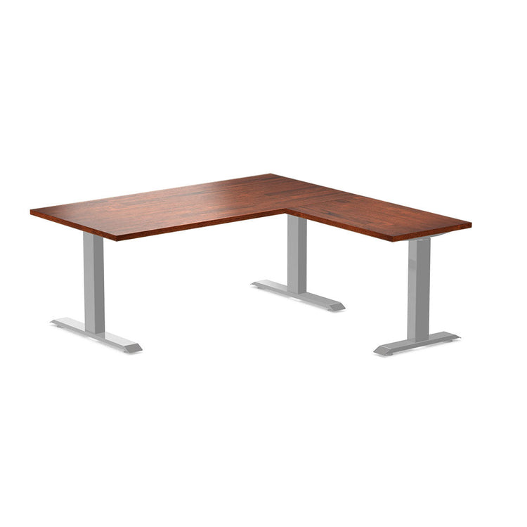 Desky Zero Rubberwood L-Shape Office Desk