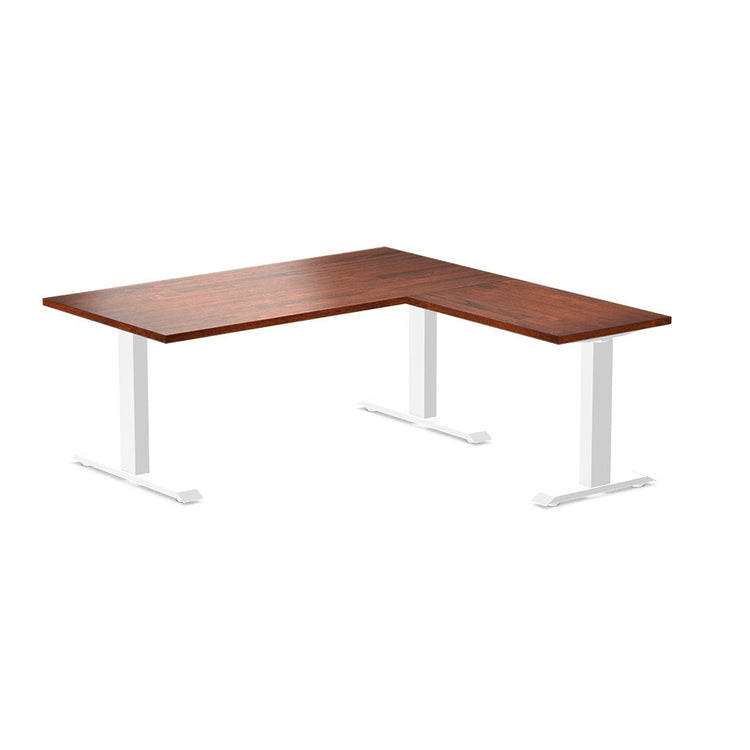 Desky Zero Rubberwood L-Shape Office Desk