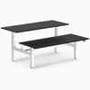 Desky electric Back to Back rectangle Leg Melamine black desktop