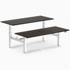 Desky electric Back to Back rectangle Leg Melamine burnished wood desktop