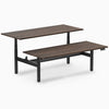 Desky electric Back to Back Round Leg Melamine jarrah legno desktop