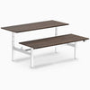 Desky electric Back to Back Round Leg Melamine jarrah legno desktop