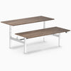 Desky electric Back to Back Round Leg Melamine natural walnut desktop