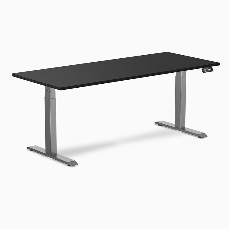 Desky Dual melamine sit stand desk 1800mm