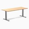 Desky bamboo fixed office desk in space gray