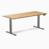 Desky dual rubber wood standing desk in light oak 1800mm