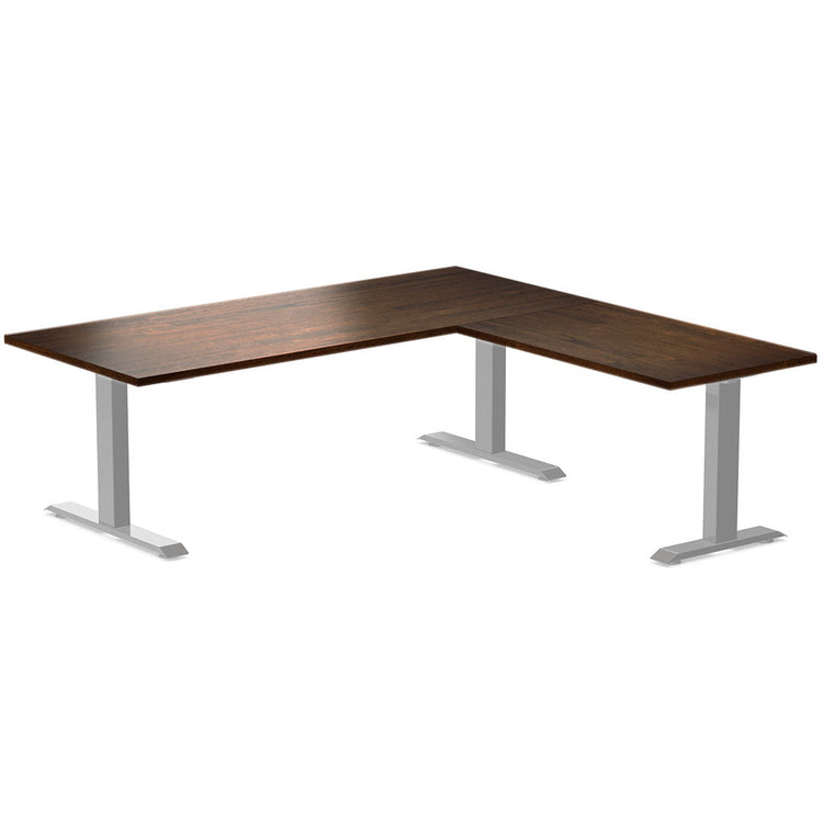 Desky Zero Rubberwood L-Shape Office Desk