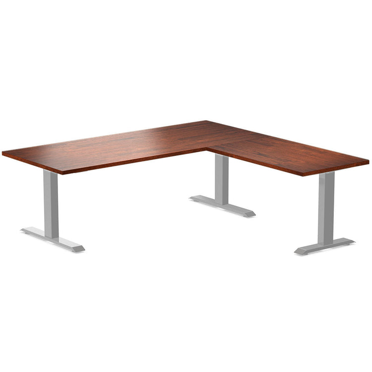 Desky Zero Rubberwood L-Shape Office Desk