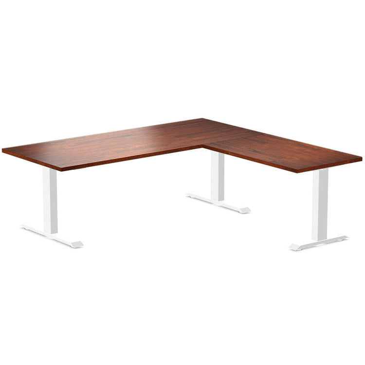 Desky Zero Rubberwood L-Shape Office Desk