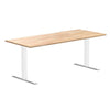 rubberwood natural fixed office desk