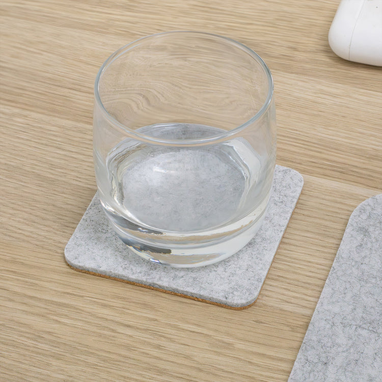 Desky Felt/Cork Coaster-Desk Organisers-Desky-Light Grey-DeskyÌâå¨ Australia