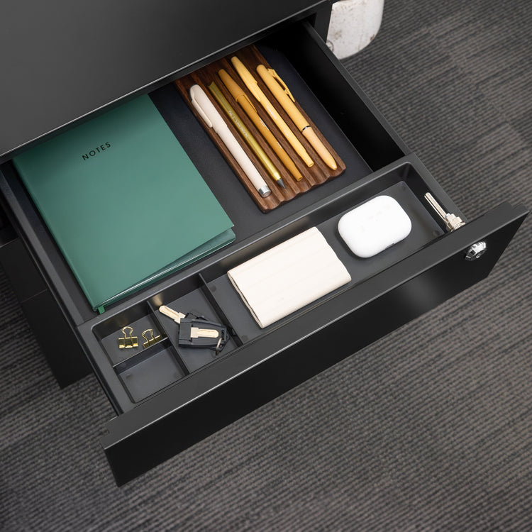 Desky GO Slimline Steel Mobile Pedestal-Drawers-Desky-White-DeskyÌâå¨ Australia