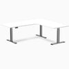 Desky L-shape standing desk melamine white