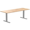 rubberwood natural fixed office desk