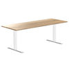 white ash fixed office desk