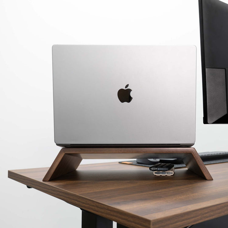 Desky Wooden Laptop Riser-Accessories-DeskyÌâå¨ Australia-Rubberwood Dark Walnut-DeskyÌâå¨ Australia