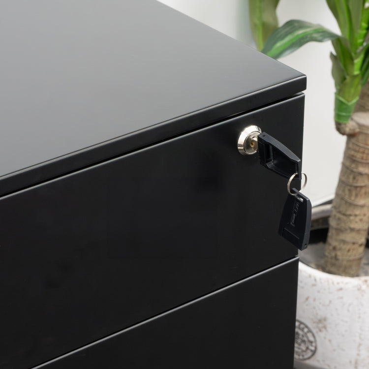 Desky GO Slimline Steel Mobile Pedestal-Drawers-Desky-White-DeskyÌâå¨ Australia
