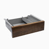 Desky Minimal Under Desk Drawer - American Rustic Pine Softwood Grey Frame