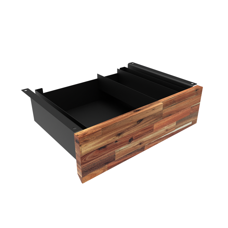 Desky Minimal Under Desk Drawer Black Acacia - Desky