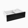 Desky Minimal Under Desk Drawer - Black Melamine White Frame
