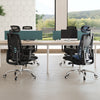 Black and blue big and tall ergnomic chair