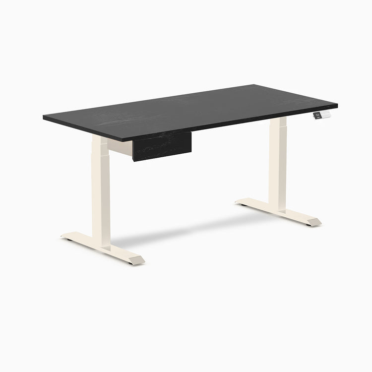 Desky Dual Hardwood Standing Desk With Drawer