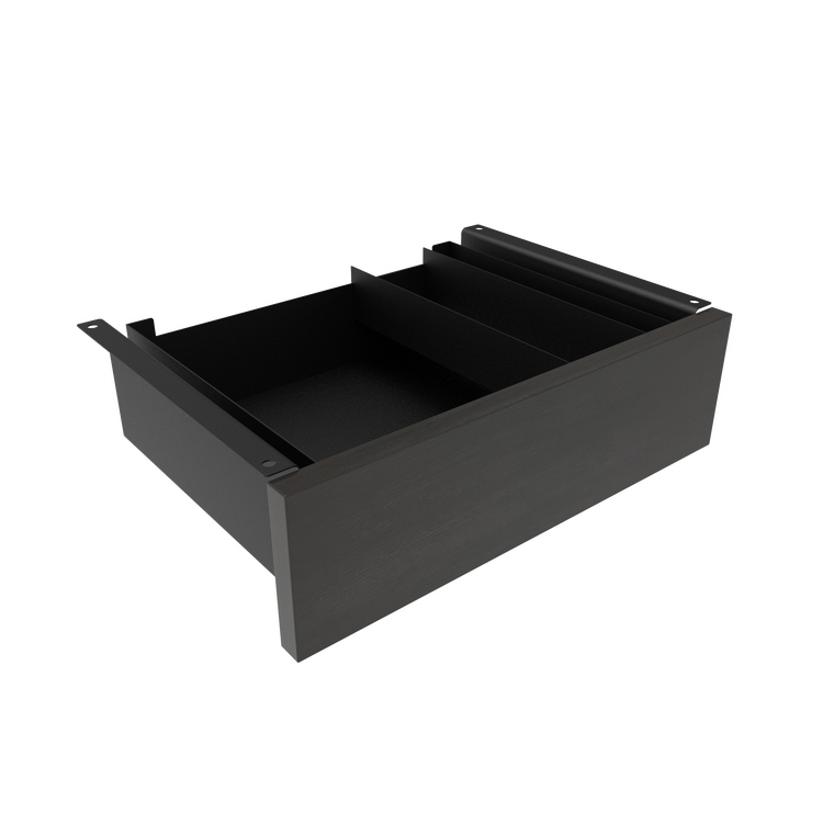 Desky Minimal Under Desk Drawer Black Burnished Wood - Desky