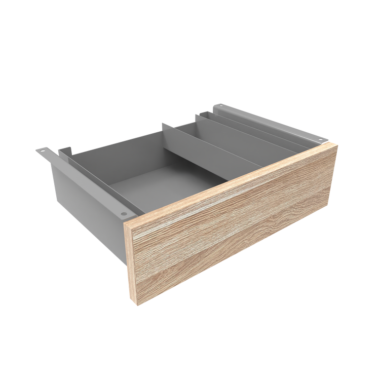 Desky Minimal Under Desk Drawer Grey Classic Oak - Desky