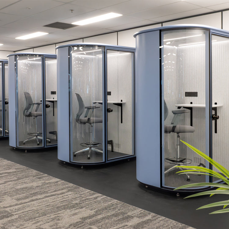 Arc Pod Phone Booth Large-Office Booths-Desky-Matte Black-Dark Grey-DeskyÌâå¨ Australia