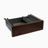 Desky Minimal Under Desk Drawer - Dark Walnut Rubberwood Space Grey Frame