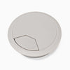 Grey desk cable grommet hole