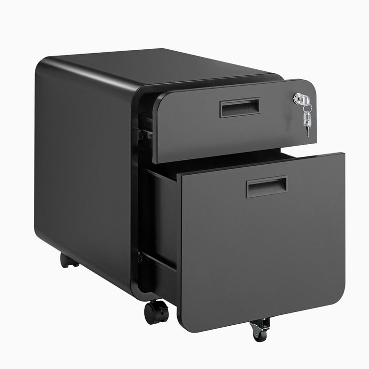 2 drawer mobile filing cabinet