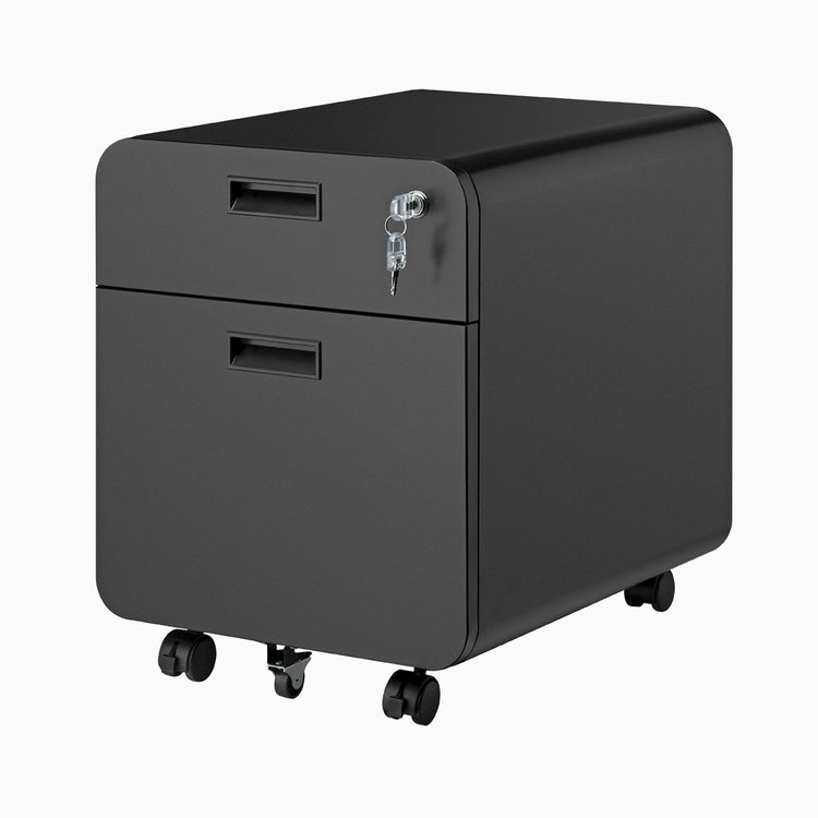 2 drawer mobile filing cabinet