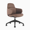 Desky Arco Office Chair-Chair-Desky-Dark Brown Microfiber Leather-DeskyÌâå¨ Australia