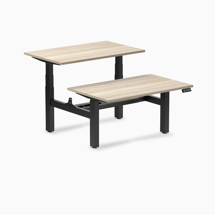Desky Back to Back Melamine Sit Stand Workstation