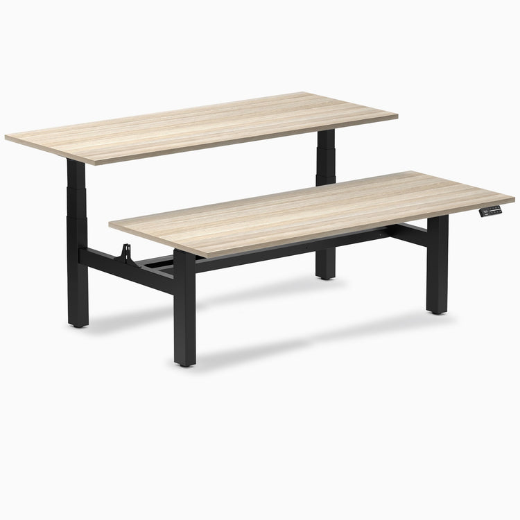 Desky Back to Back Melamine Sit Stand Workstation