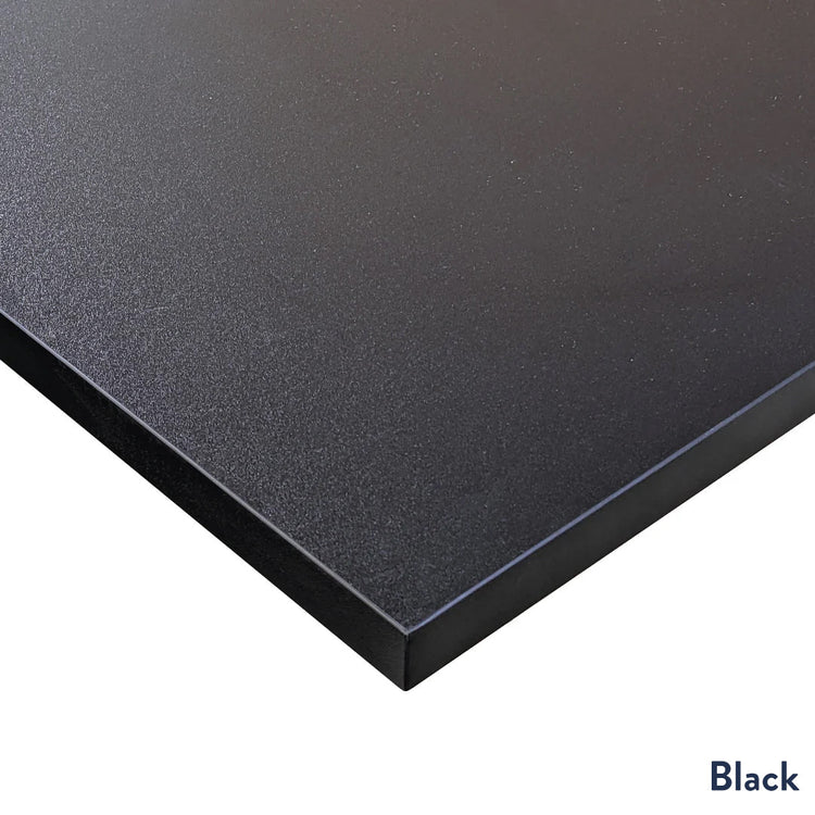 Desky scalloped melamine in black desktop