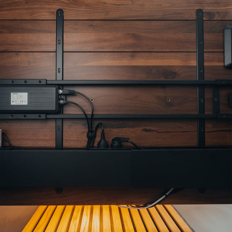 Desky Integrated Cable & Power Channel-Matte Black DeskyÌâå¨