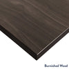 Burnished wood melamine desktop