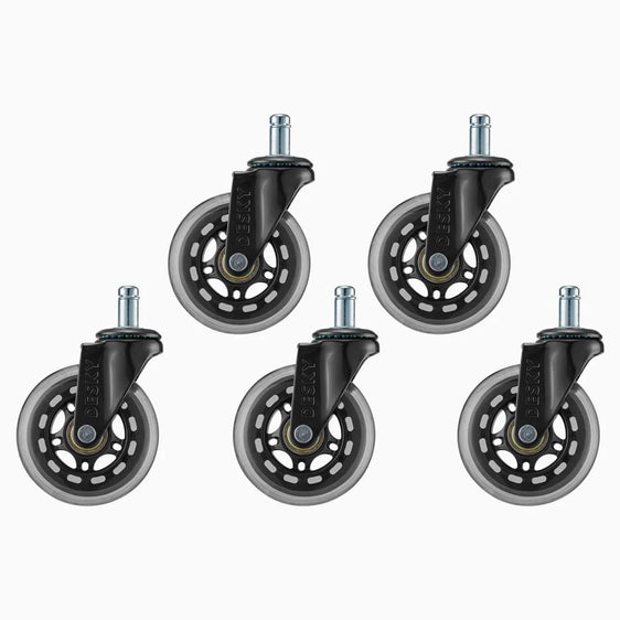 Desky Office Chair Caster Wheels-Casters-Desky-Black-Desky® Australia