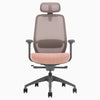 Peach coilflex office chair with headrest 