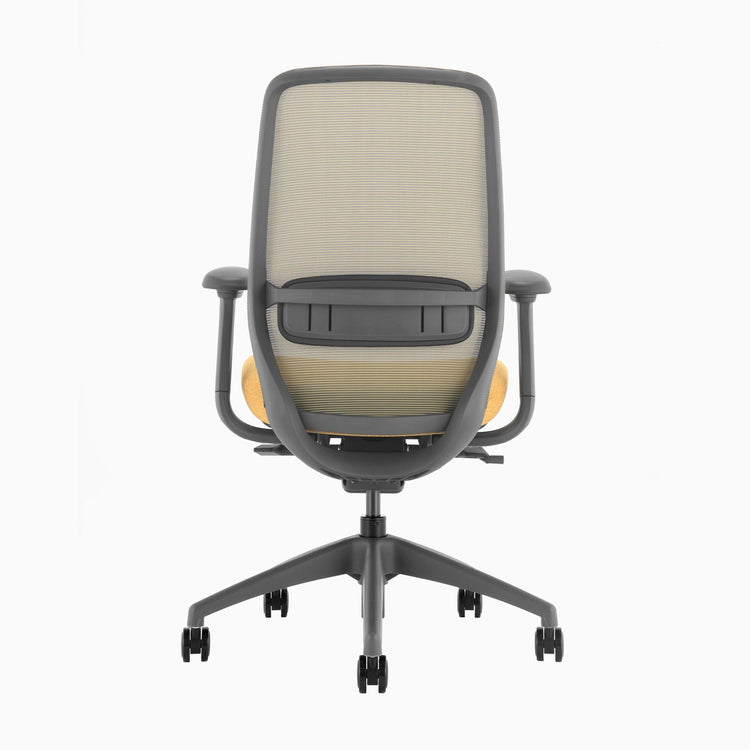 Coilflex cushion system ergonomic chair in yellow - Desky